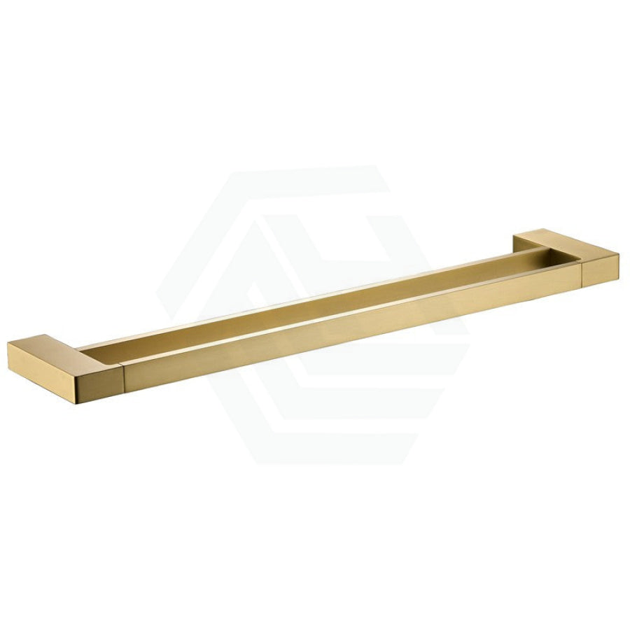 G#1(Gold) Ceram 600/800Mm Brushed Gold Double Towel Rail Brass & Zinc Alloy Rails