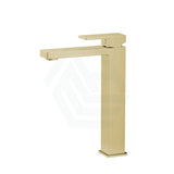 G#3(Gold) Ikon Ceram Solid Brass Brushed Gold Handle Tall Basin Mixer Tap For Vanity And Sink Mixers