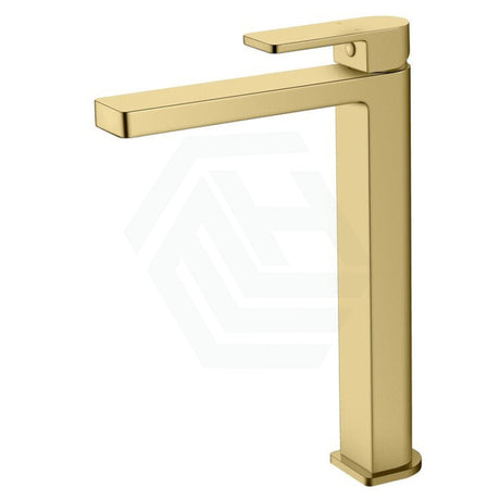 G#1(Gold) Ikon Flores Solid Brass Brushed Gold Handle Tall Basin Mixer Tap For Vanity And Sink