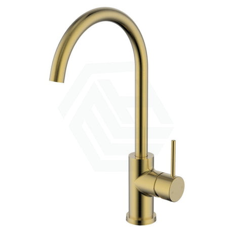 G#4(Gold) Ikon Hali 360 Swivel Brushed Gold Solid Brass Kitchen Sink Mixer Tap Pin Lever Mixers