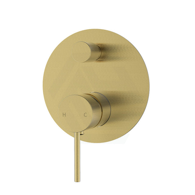 G#3(Gold) Ikon Hali Pin Lever Brass Brushed Gold Bath/Shower Wall Mixer With Diverter Mixers With