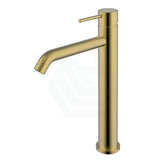 G#4(Gold) Ikon Hali Pin Lever Solid Brass Brushed Gold Tall Basin Mixer Tap For Vanity And Sink