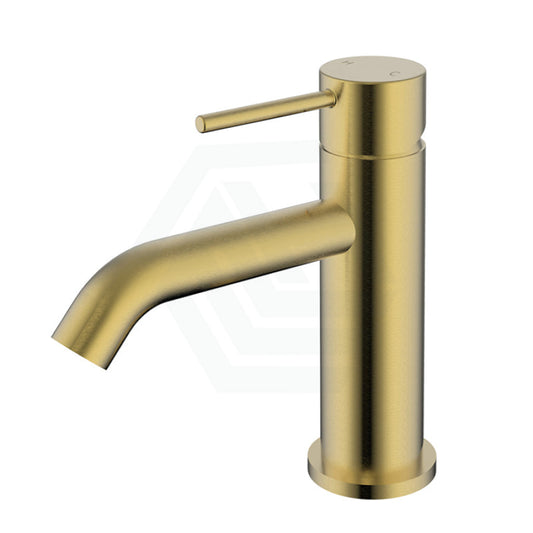 G#3(Gold) Ikon Hali Solid Brass Brushed Gold Basin Mixer Tap For Vanity And Sink Short Mixers