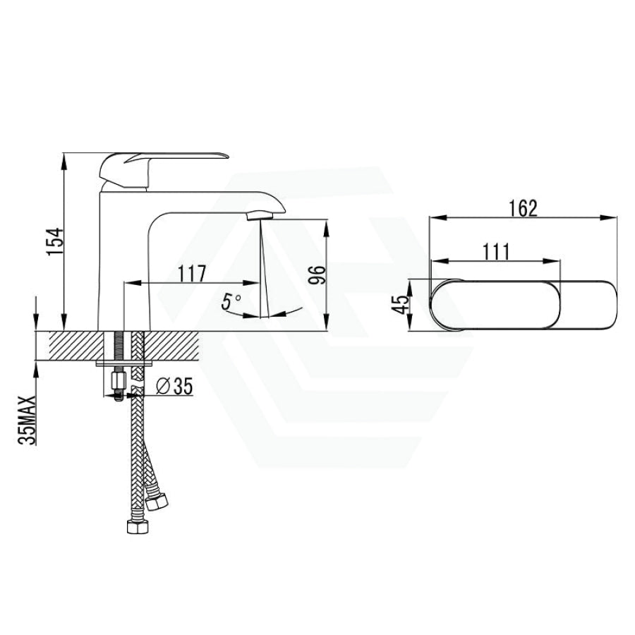 G#4(Gold) Ikon Kara Solid Brass Brushed Gold Basin Mixer Tap For Vanity And Sink Short Mixers