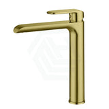 G#4(Gold) Ikon Kara Solid Brass Brushed Gold Tall Basin Mixer Tap For Vanity And Sink Mixers