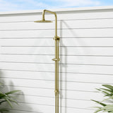 G#3(Gold) Linkware Elle Outdoor 316 Brushed Gold Twin Shower On Rail Showers