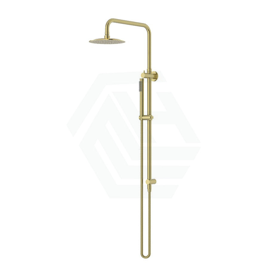 G#3(Gold) Linkware Elle 316 Brushed Gold Twin Shower On Rail Showers