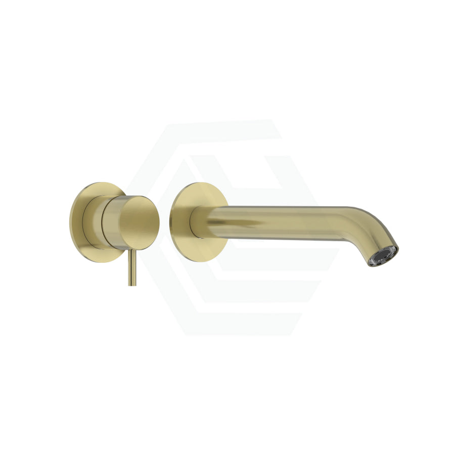 G#3(Gold) Linkware Elle 316 Stainless Steel Basin/Bath Wall Mixer With Spout Brushed Gold Mixers