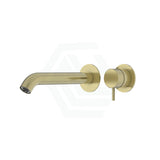 G#3(Gold) Linkware Elle 316 Stainless Steel Basin/Bath Wall Mixer With Spout Brushed Gold Mixers