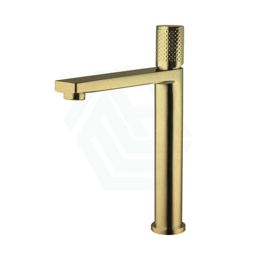 G#5(Gold) Linkware Gabe High Rise Basin Mixer Brushed Gold Tall Mixers