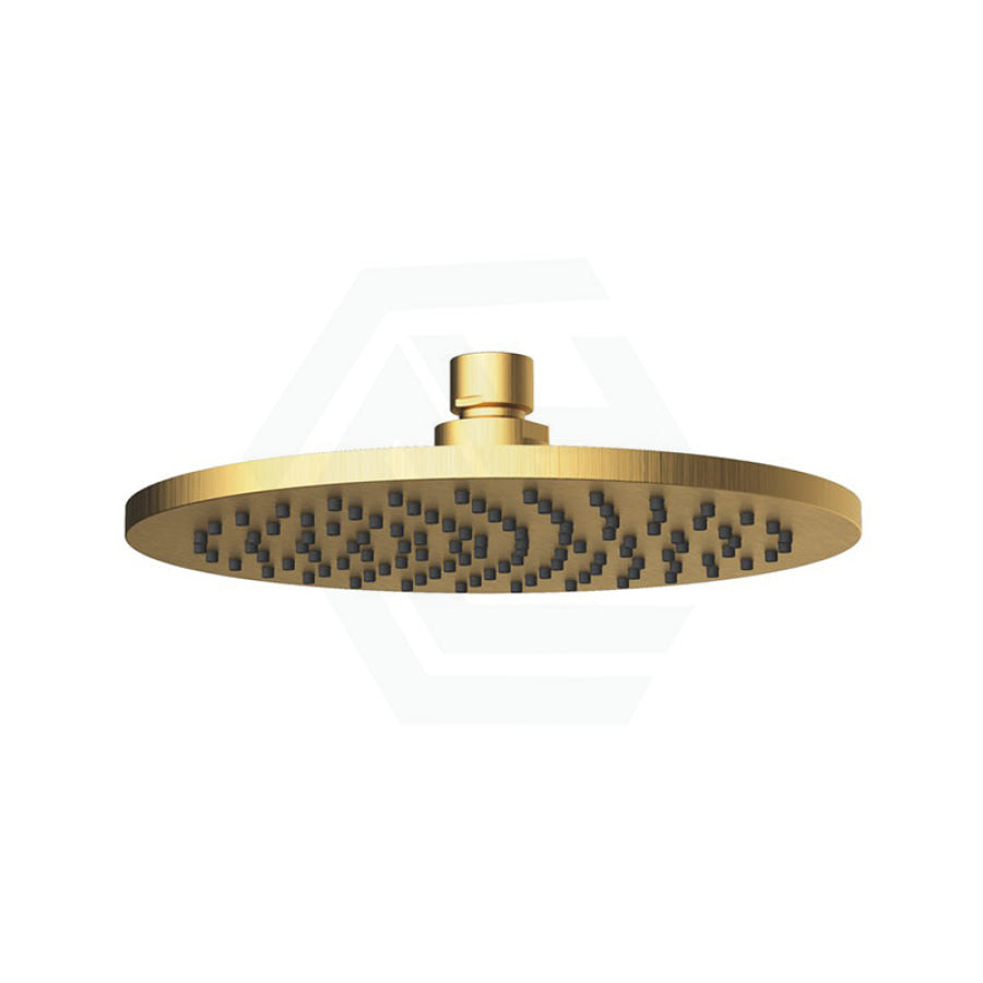 G#4(Gold) Cora 200Mm Round Brass Brushed Gold Shower Head Heads