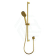 G#4(Gold) Cora Brushed Gold Round Sliding Handheld Shower Head On Rail With Water Inlet