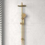 G#4(Gold) Cora Round Multi-Function Twin Shower Set In Brushed Gold Surface Showers