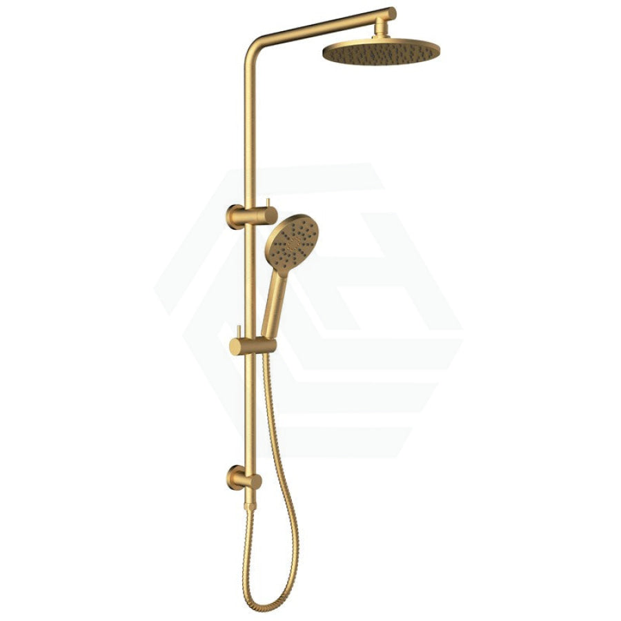 G#4(Gold) Cora Round Multi-Function Twin Shower Set In Brushed Gold Surface Showers