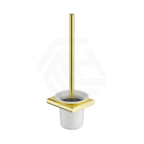 G#4(Gold) Cora Round Square Toilet Brush With Holder Brushed Gold Brushes & Holders