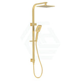 G#4(Gold) Eden Multi-Function Twin Shower Set In Square Brushed Gold Surface Top Inlet Showers