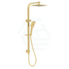 G#4(Gold) Eden Multi-Function Twin Shower Set In Square Brushed Gold Surface Top Inlet Showers