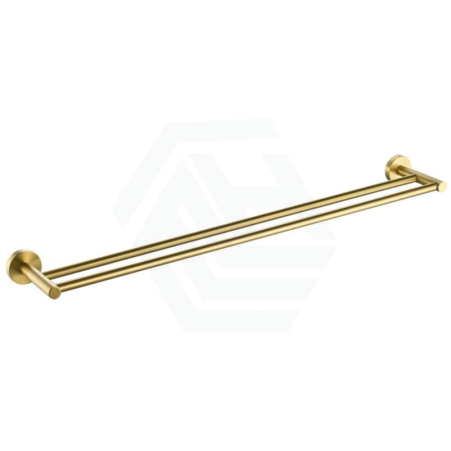 G#4(Gold) Otus 600/750Mm Round Brushed Gold Double Towel Rail Rails