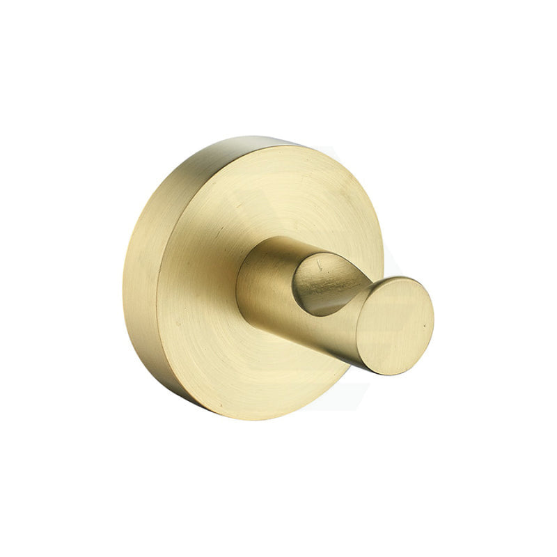 Otus Round Brushed Gold Brass Robe Hook Hooks