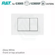 R&T Toilet Button For In-Wall Concealed Cistern Gloss White Surface G3005008W Toilets Push Buttons