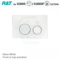 R&T Toilet Button For In-Wall Concealed Cistern Gloss White Surface G3005071W Toilets Push Buttons