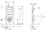 Geberit Framed Inwall Concealed Cistern Sigma8-F Push Button Available For Wall Hung Pans