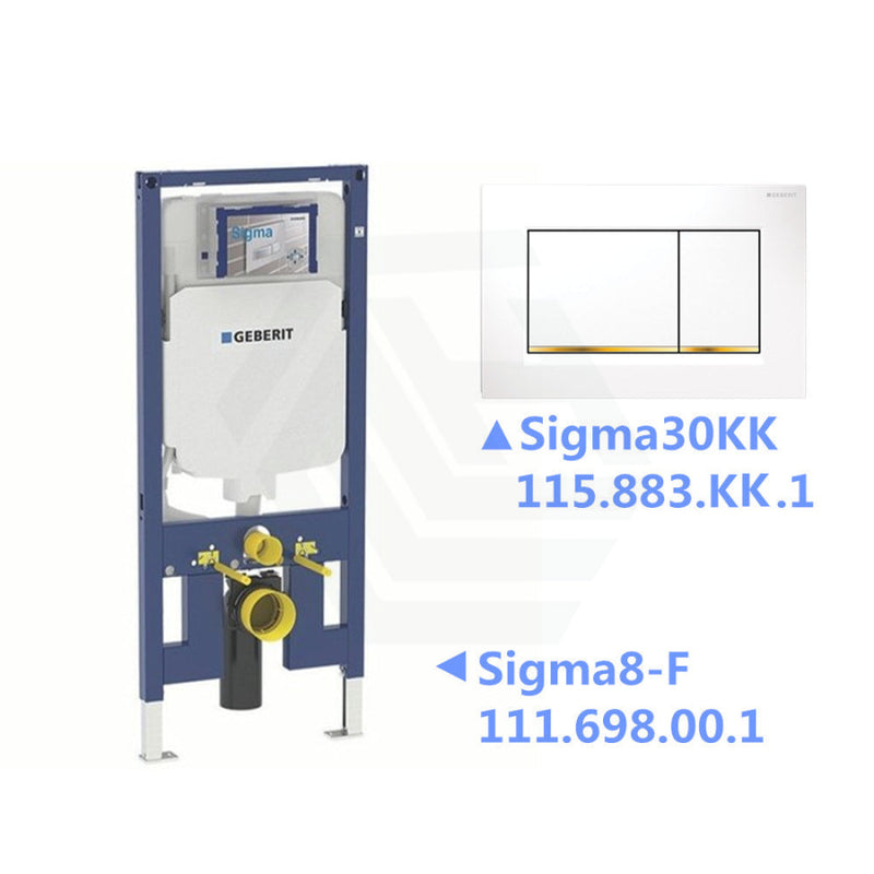 Geberit Framed Inwall Concealed Cistern Sigma8-F Push Button Available For Wall Hung Pans