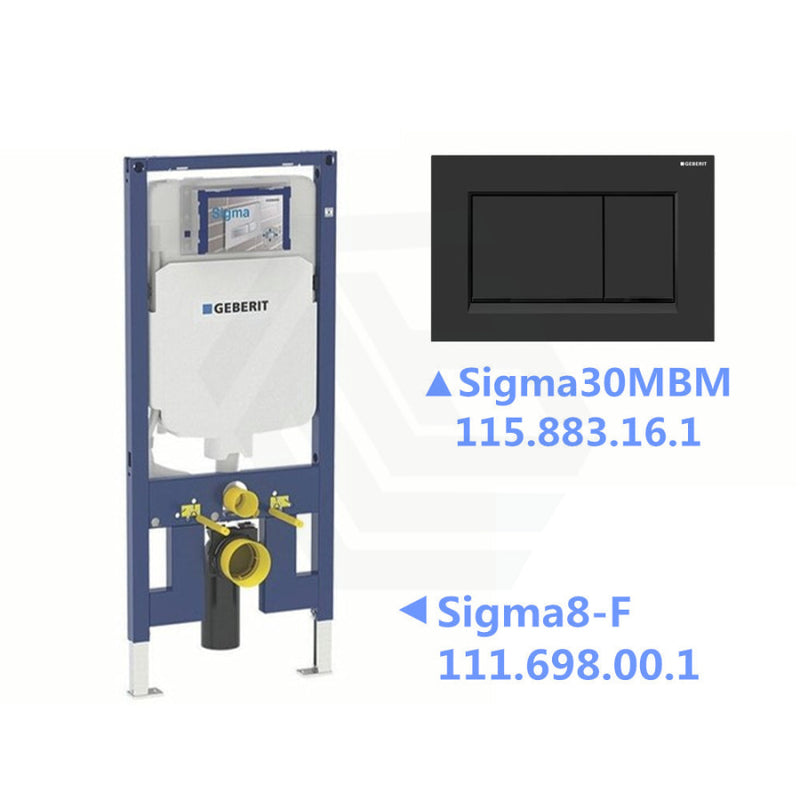 Geberit Framed Inwall Concealed Cistern Sigma8-F Push Button Available For Wall Hung Pans