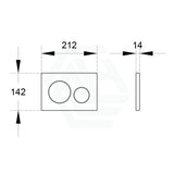 Geberit Kappa Frameless Inwall Cistern Button Suitable For Major Back To Wall S Or P Trap Toilet