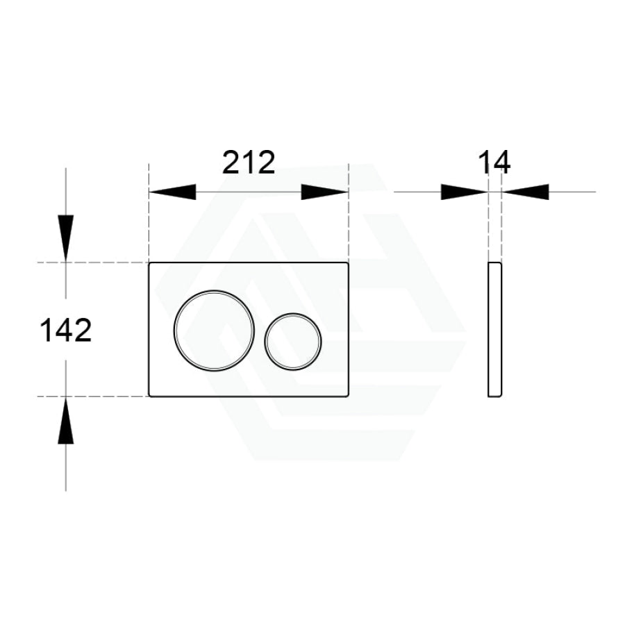 Geberit Kappa21Kh Toilet Button Chrome Plate Matt Trim For Concealed Cisterns 115.240.kh.1