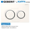 Geberit Kappa21Kj Toilet Button White Plate Chrome Trim For Concealed Cisterns 115.240.Kj.1 Toilets