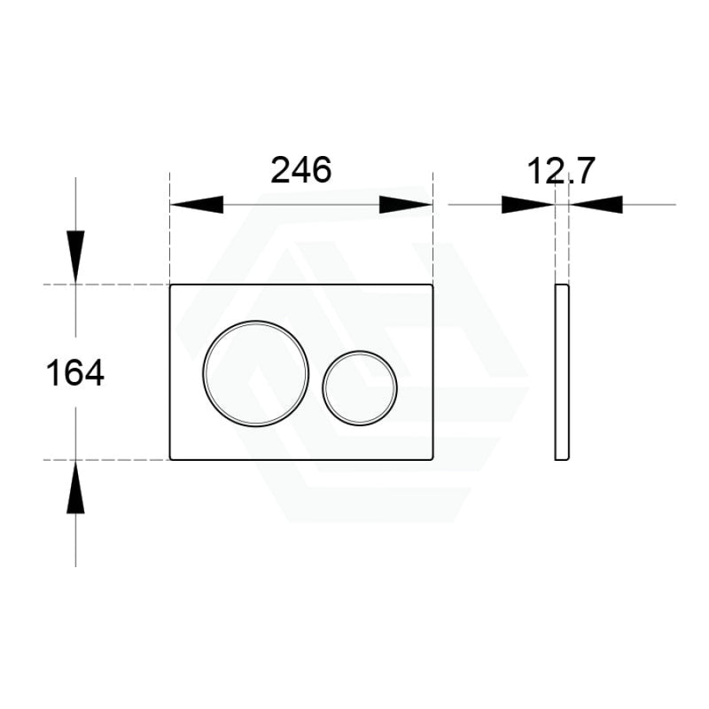 Geberit Sigma20Kk Button White Plate Gold Trim For Concealed Cistern 115.882.kk.1