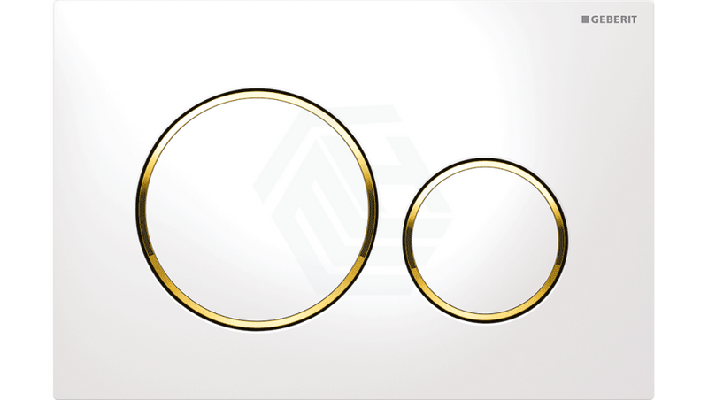 Geberit Sigma20Kk Button White Plate Gold Trim For Concealed Cistern 115.882.kk.1