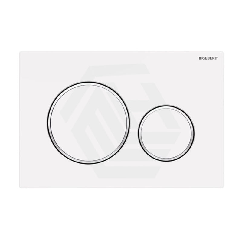 Geberit Sigma20Mw Toilet Button Fingerprint-Resistant Matt White Plate Trim For Concealed Cisterns