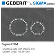 Geberit Sigma21Jm Toilet Button Mustang Slate Chrome Trim For Concealed Cistern 115.884.Jm.1