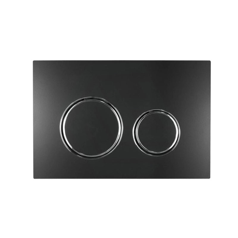 Geberit Sigma21Mb Toilet Button Matte Black Plate Chrome Trim For Concealed Cistern 115.884.00.1