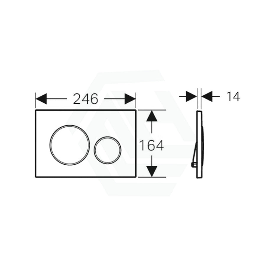 Geberit Sigma21Mb Toilet Button Matte Black Plate Chrome Trim For Concealed Cistern 115.884.00.1