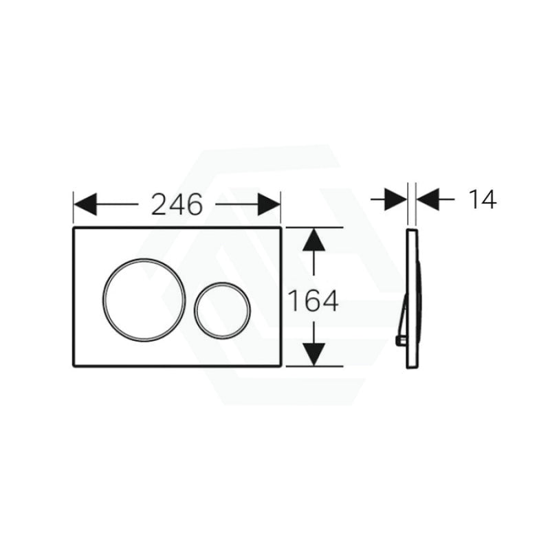 Geberit Sigma21Mb Toilet Button Matte Black Plate Chrome Trim For Concealed Cistern 115.884.00.1