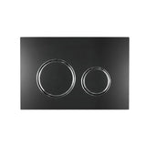 Geberit Sigma21Mb Toilet Button Matte Black Plate Chrome Trim For Concealed Cistern 115.884.00.1