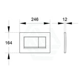 Geberit Sigma30Kh Toilet Button Chrome Plate Matt Trim For Concealed Cistern 115.883.kh.1