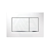 Geberit Sigma30Kj Toilet Button White Plate With Chrome Trim For Concealed Cistern 115.883.Kj.1