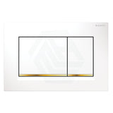 Geberit Sigma30Kk Button White Plate Square Gold Trim For Concealed Cistern 115.883.kk.1