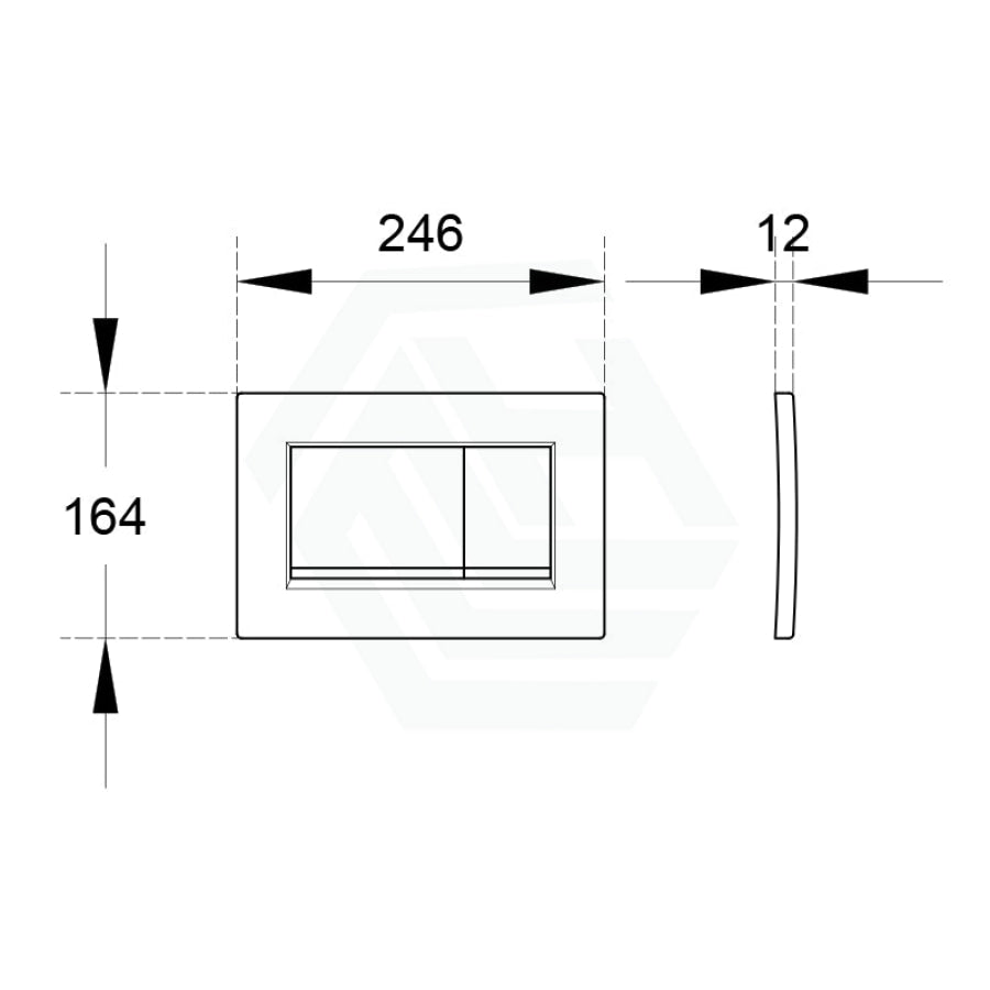 Geberit Sigma30Kk Button White Plate Square Gold Trim For Concealed Cistern 115.883.kk.1