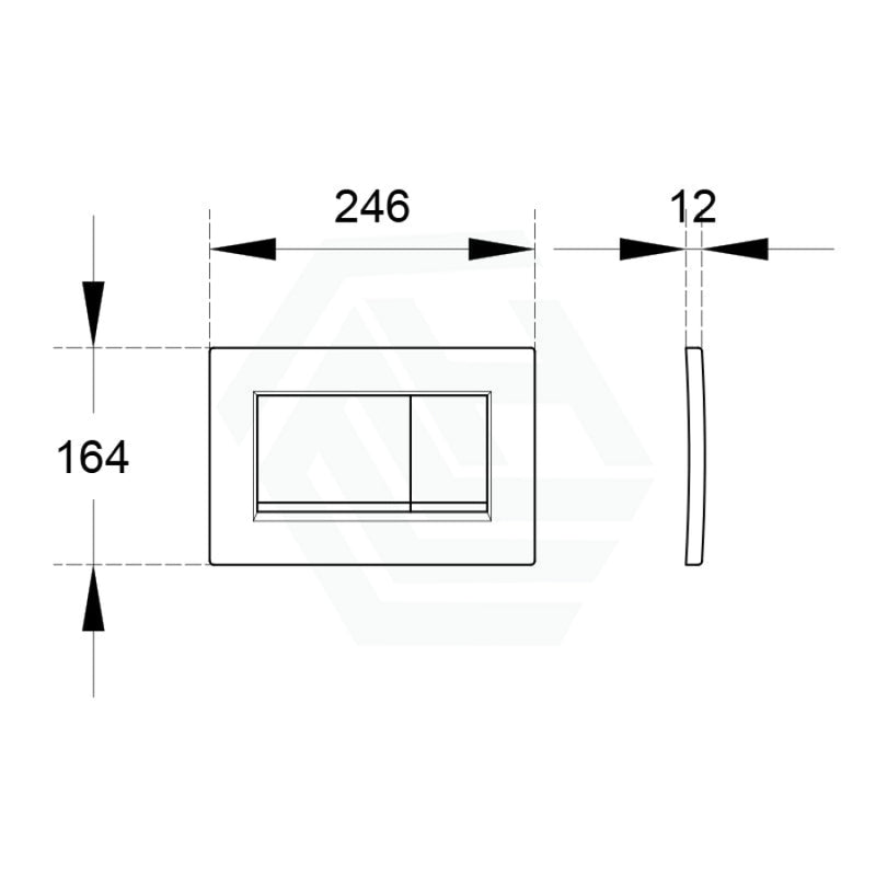 Geberit Sigma30Kk Button White Plate Square Gold Trim For Concealed Cistern 115.883.kk.1