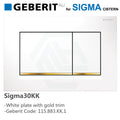 Geberit Sigma Toilet Button For Inwall Cistern Square White Gold