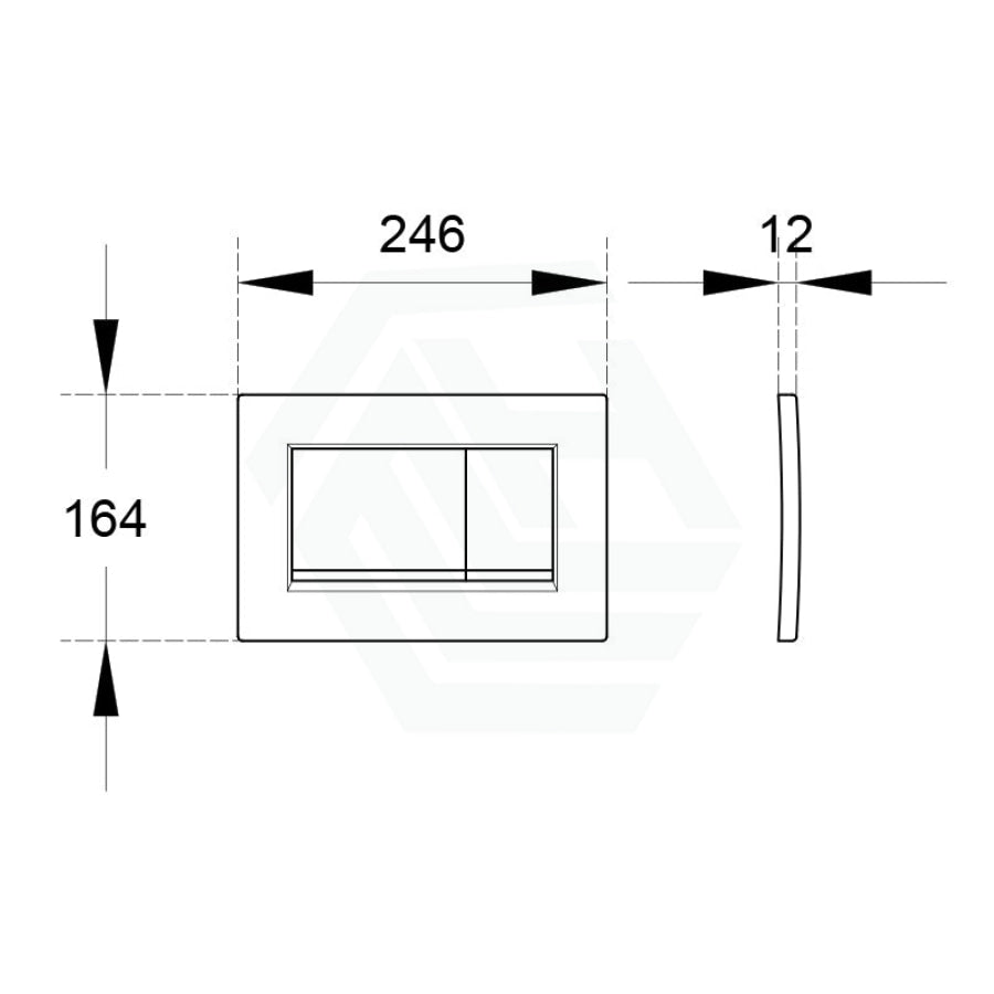 Geberit Sigma30Kh Toilet Button Chrome Plate Matt Trim For Concealed Cistern 115.883.kh.1