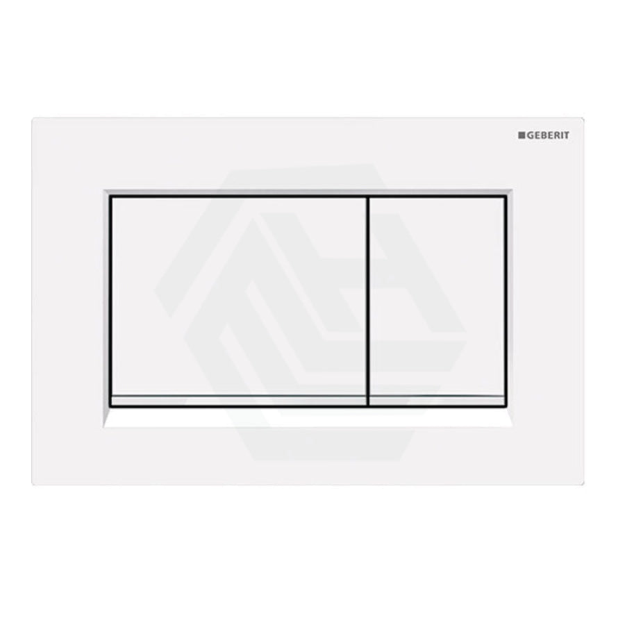 Geberit Sigma30Mw Toilet Button Fingerprint-Resistant Matt White Plate Trim For Concealed Cistern