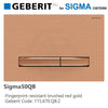 Geberit Sigma50 Brushed Red Gold Toilet Button 115.670.Qb.2 Fingerprint Resistant For Concealed