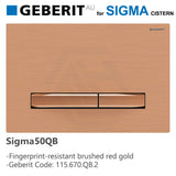 Geberit Sigma50 Brushed Red Gold Toilet Button 115.670.Qb.2 Fingerprint Resistant For Concealed