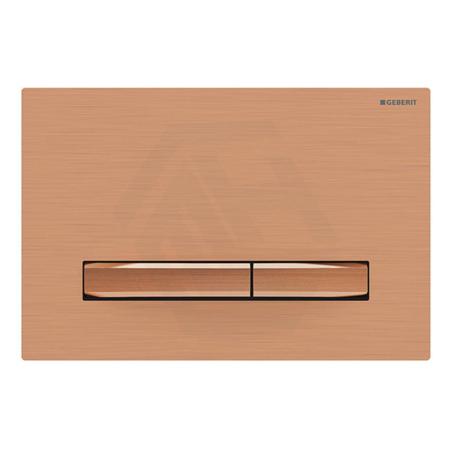 Geberit Sigma50Qb Toilet Button Fingerprint-Resistant Brushed Red Gold Plate With Buttons For